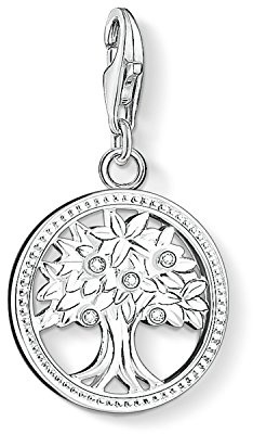Thomas Sabo Women Charm Pendant Bow Black Stone Charm Club