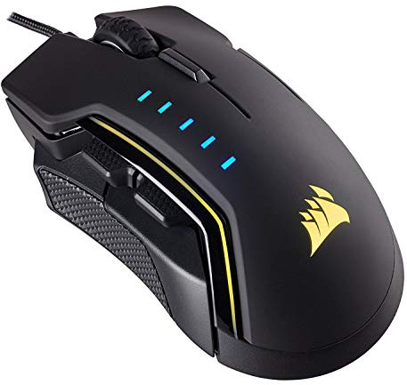 Corsair Glaive RGB souris USB Optique 16000 DPI - Souris (Droitier, Optique, USB, 16000 DPI, Aluminium, Noir)