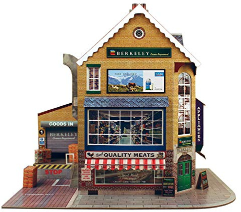 The CityBuilder O gauge 7mm 1:43 scale Model Railway Building CORNER SUPERMART Kit …