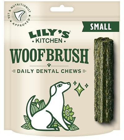 Lily's Kitchen Woofbrush Dental Chew - Natural Dental Sticks for Small Dogs (5 Packs of 7 Chews)