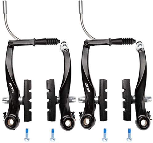 RUJOI Fahrradbremsen Set,Mountainbike V-Bremsen Typ,V-Brake Ersatzset für MTB,Rennrad,BMX,E-Bike Schwarz (2er Pack)