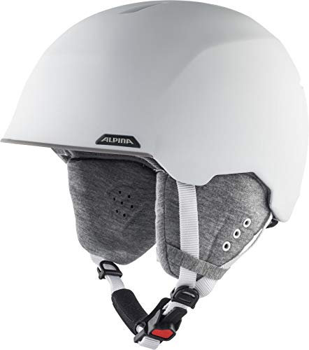 Alpina ALBONA - Sicherer, Bruchfester & Individuell Anpassbarer Skihelm Für Erwachsene, White matt, 57-61 cm