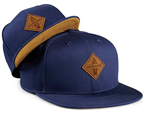 Soulbuddy Cap Herren Cap Kinder – 2er-Set Familien Outfit Set – Vatertagsgeschenk für Papa – Geschenke zum Vatertag – Papa Geschenk – Dunkelblau – One Size und Kids M