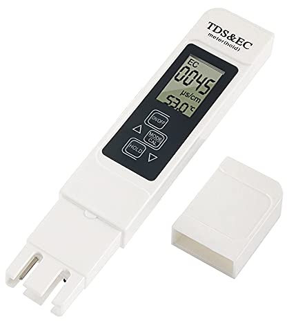 Mesee TDS EC Tester Meter, 3-in-1 Professional Water Quality Test Meter LCD Digital TDS & EC Temperature Meter Testing Tool for Drinking Water, Aquariums, Hydroponics, Swimming Pools, Spas