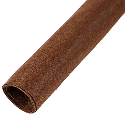 HARICSET 85cm Breit Filzstoff Bastelfilz Filz Stoff Filzplatten für Handwerk,Nähen,Patchwork,Stickereien Handwerks Projekt DIY Weihnachtsdekorationen(Size:0.85 * 10m,Color:braun)