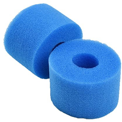 SPORTARC 2 Stück Filterschwamm Schaumstoff blau wiederverwendbare Papierbox Ersatz 10,8 x 7,3 cm