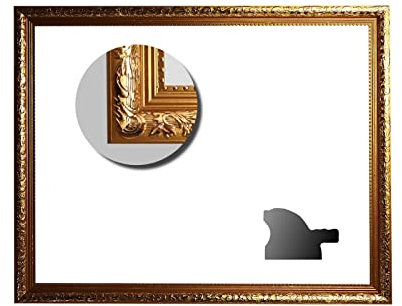 Cornice barocca in argento 937 ORO - Cornice vuota, 50 x 60 cm