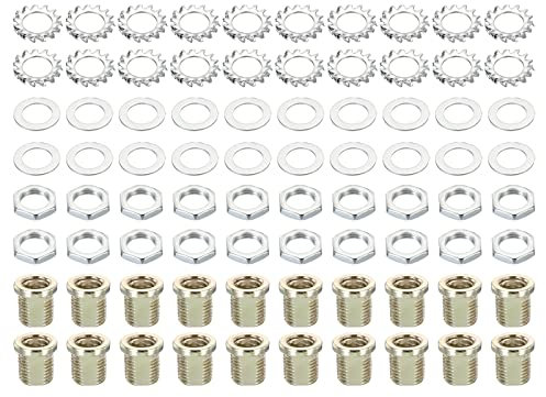 PATIKIL M10x10mm Redondo Cabeza Hueco Tornillo Pernos, 4 en 1 / 80Piezas Pasante Agujero Perno Candelabro Sujetadores con Redondo Cabeza Tuerca y Junta