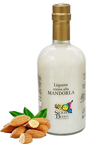 Sicilia Bedda - Liquori Siciliani Fruttati - Elegante Bottiglia 500 ML - (Mandorla)