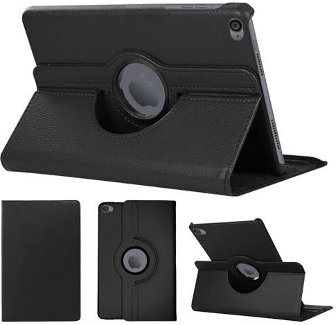 SWEIMEN Fodral kompatibelt med iPad Air surfplatta, läderskal 360° vridbar multivinkel skydd stativ skyddsfodral för iPad Air, iPad Air 2, iPad (2017), iPad (2018)