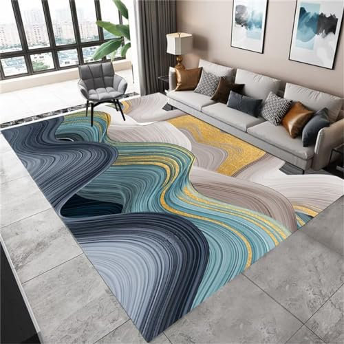 RUGMRZ Kuschelige Teppiche Abstraktes Wohnzimmer Teppich kinderzimmer Teppich auslegeware Teppich pflegeleicht80X140cm