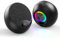 RGB Gaming Computer Speakers for PC Laptop Mac Desktop Computer Woofer Speakers USB 3.5mm AUX Inputs RGB Lights Multimedia Speaker Black