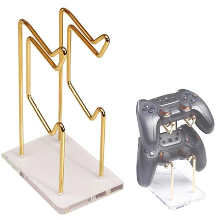 mongtsamz Porta Controller 2 Livelli, Supporto per Controller da Tavolo Metallico Supporto Controller Universale Porta Joystickper Switch PS 5 PS 4 Accessori da Gioco, 1 Pezzi