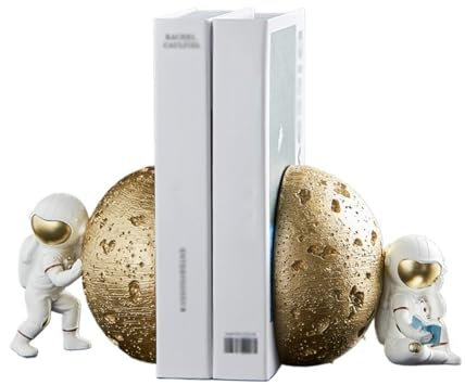 Shihan-2015 Buchstützen Buchstützen, Buchstützen aus Kunstharz, multifunktionaler Buchstopper, Buchbinder und Trennwände, Schulbedarf und Bürobedarf, Bücherregal DVD Regal(Gold)