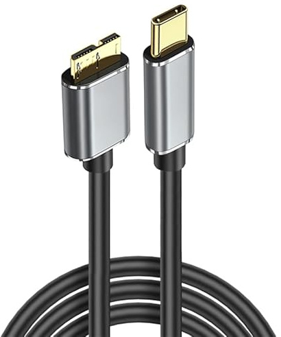 Cable de Disco Duro Móvil Tipo C a Micro-B USB3.1 a USB3.0, 5 Gbps de Transmisión, Compatible con Toshiba, Seagate, WD Externo y Galaxy S
