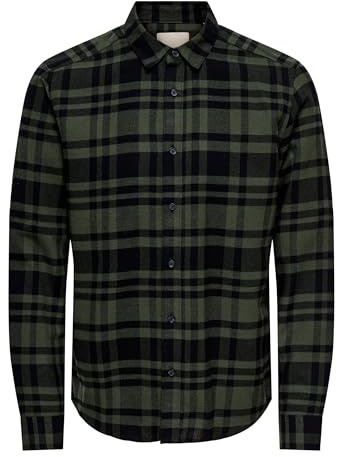 ONLY & SONS Onsgudmund Ls Chemise à Carreaux Noos, Marron, XL