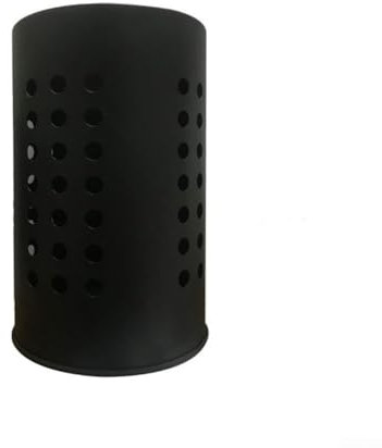 Besttoolifes Porte-ustensiles de cuisine pour plan de travail, en acier inoxydable, noir, organiseur élégant de ferme et décoration de cuisine pour nouvelle maison et appartement (noir, taille L)