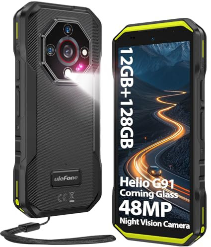 Ulefone Armor X32 Portable Incassable, MTK G91 12Go+128Go/2To 48MP+20MP Vision Nocturne, MTK G91 Android 14 5.65'' Corning Glas Telephone étanche Dual Sim/NFC/GPS/Empreinte Digitale-Vert