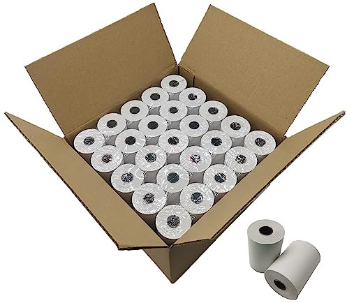 50 Rollen Ec-Cash Thermorollen 57mm x 40mm x 12mm - Bonrollen für Bankomat und Kredit-Kartenlesegeräte - Thermopapier Kassenrollen, BPA frei