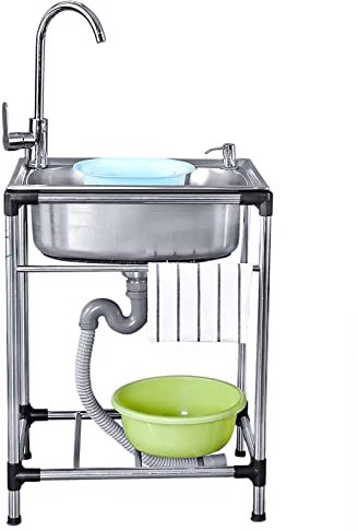 Lavello da esterno autoportante Lavello da cucina per ristoranti in acciaio inossidabile, lavelli da cucina, lavello indipendente in acciaio inossidabile, lavello commerciale, lavello di ser