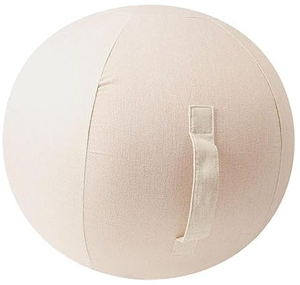 KBOLAE Yoga-Ball-Abdeckung, langlebig, für Sitzbälle, Stuhl, Büro, Balance-Ball-Abdeckung, Grau, 55 cm, Dunkelgrau