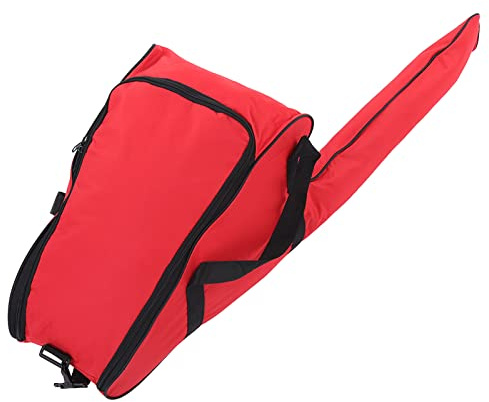 ZJchao Kettensägenfall, Rasenmäher Carry Box/Cover Protective Box Chainsaw Bag Tragbare Oxford -Stoffkettensägen -Aufbewahrungsbeutelkasten für Kettensägen, 37x9.06x11.02in (Rot)