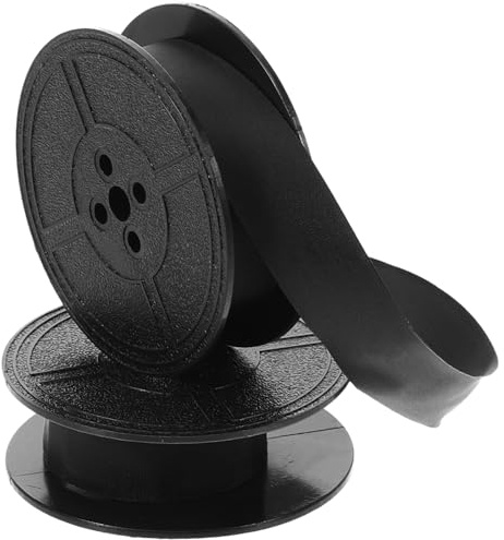 ELAYARD Professionelles Schwarzes Schreibmaschinen Farbband Langlebiges Nylon Ersatzband mit Doppelspule Kompatibel für Alte Mechanische Schreibmaschinen Einfache Installation