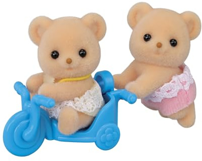 Sylvanian Families - 5853 Biscuit Gemini Bears Play Set with Animal Figures Bears Forest Animals Toy for Children from 3 Years Old