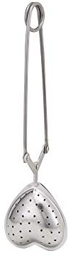 HIC Kitchen Snap Tea Infuser, Heart-Shaped, 18/8 Stainless Steel, For Loose Leaf Tea and Mulling Spices