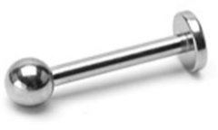 Paula & Fritz® Lippen-Piercing UNIVERSAL Stud Labret Monroe Cartilage Silber Kugel Edelstahl Chirurgenstahl 316L Länge 4mm - 16mm