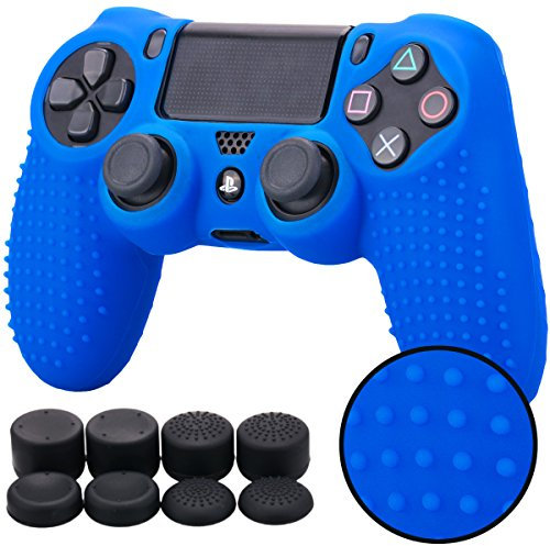 Pandaren Silikon-Schutzhülle für PS4-Controller, rutschfest, 1 x FPS Pro Daumengriffe, 8 Stück