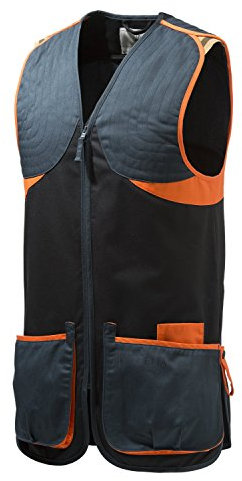 Beretta Herren Full Cotten Vest Schießweste, Schwarz/Orange, S