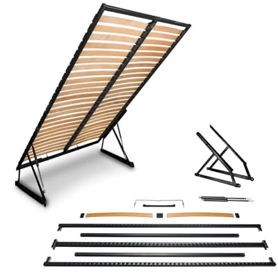 Prima-Online Lattenrost mit Hebemechanismus für Bett Lattenrahmen klappbar Metall Lattenrahmen für Bettkasten klappbar Bettkastenfunktion 90x200,120x200,140x200, 160x200, 180x200, 200x200 (120x200)