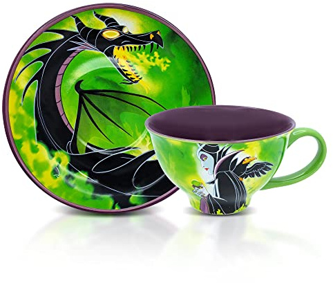 Disney Villains Maleficent Ceramic Teacup and Saucer Set