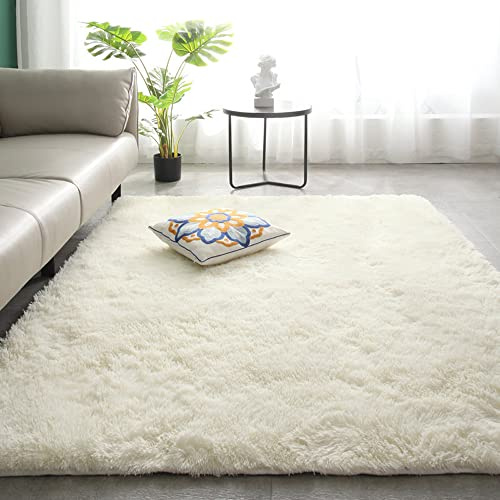 Kaxich Tapis pour Salon Moderne Tapis Moelleux au Sol Fausse Tapis antidérapant intérieur pour Salon, Chambre à Coucher, Chambre d'enfant, Couloir 80 x 160 cm