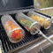 Grill Baskets, 2PCS Stainless Steel Rolling Grilling Net, BBQ Accessories Tools for Vegetables Shrimp, Best BBQ Gifts for Men, Fathers Day Gift (A)