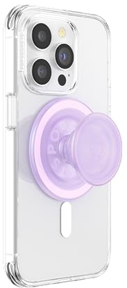 PopSockets Phone Grip for MagSafe with Kickstand, Magnetic Stand, Swappable Top, Secure Hold for iPhone MagSafe Cases, Phone & Tablet Grip - Clear Opalescent