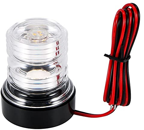 AWSGHLF 12V Navigation Light, Ship Yacht Anchor, 360° LED White Night Signal, IP65 Waterproof