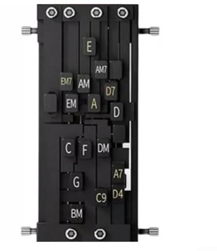 Yuanpgky Gitarren-Akkordpresser, Lernwerkzeug für Gitarrenstarter, Gitarren-Akkordpresser, Gitarren-Akkord-Trainer für Anfänger (schwarz)