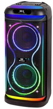 Trevi XFest XF 650 KB Speaker Wireless Portatile 100W, Altoparlante con Microfono Dinamico Incluso, Ingressi USB, Micro SD e AUX-IN, Funzione TWS, Karaoke Party Speaker, Ideale per Feste o Eventi