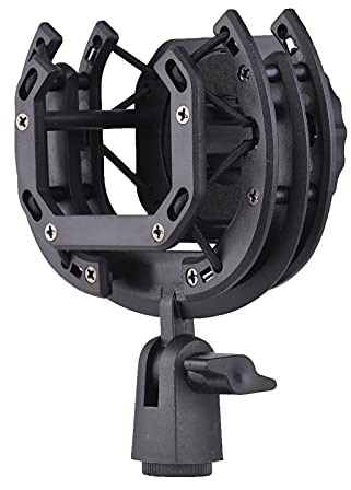 Support de Choc Microphone, Condenseur Universel Microphone Suspension Moup de Choc 180 ° Clip de Support de Suspension Pliable pour le Streaming en Direct