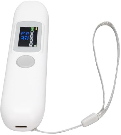 RiToEasysports Scanner de Puces pour Animaux de Compagnie avec Surveillance de la Température, Lecteur pour Puces ISO FDX B, écran Couleur pour Vétérinaires et Propriétaires d'animaux