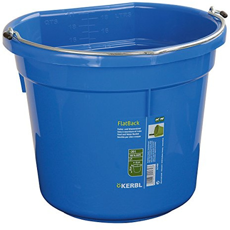 Kerbl 323489 Futter- und Wassereimer FlatBack ca. 20 l, blau