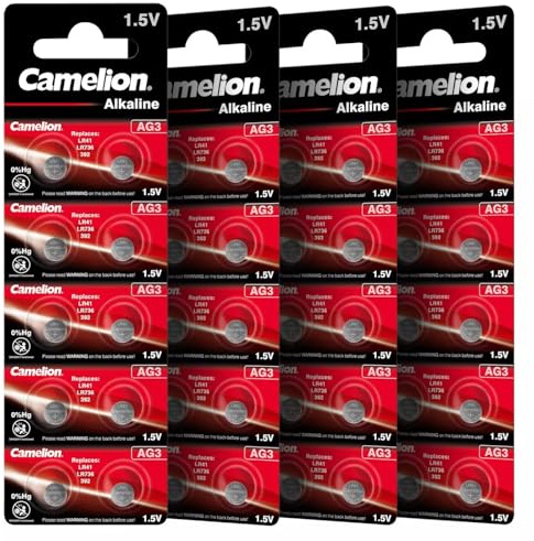 40 x AG3 LR41 KNOPFZELLEN 192 392 GP92A SR41W CAMELION
