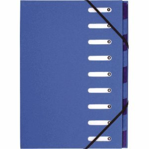 Exacompta Ordnungsmappe A4 9-teilig blau