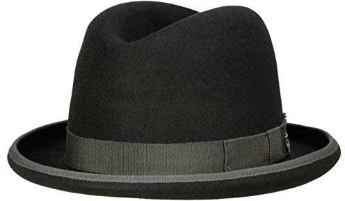 Zechbauer Homburger Hut aus Haarfilz - Schwarz-Anthrazit (8001-2025) - 58,5 cm (58)