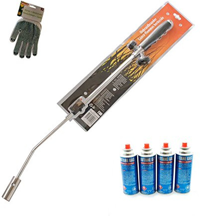 Kinzo Top of The Range Weed Burner 80cm + 4 Cannisters of Butane + Gloves