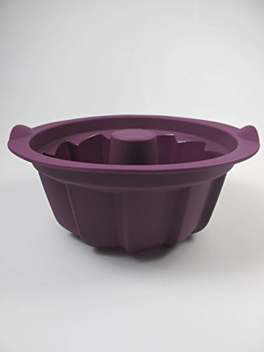 TUPPERWARE Backen Silikonform Gugelhupf lila Backform Kuchen Silikon Easyplus