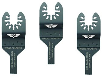 TopsTools 3pcs FA10F_3 10mm Fine Tooth Fast Fit Multitool Blades | Compatible with DeWalt Stanley BLACK+DECKER Bosch Fein (Non-StarLock) Makita Milwaukee Parkside Ryobi Worx (Fast Change)