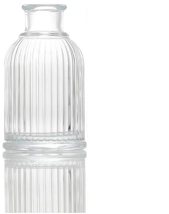 Botellas difusoras de Cristal de 3.8 de Alto 100 ml de 3.4 onzas líquidas Redondas de Aroma, florero, Accesorios de Fragancia, Uso para Bricolaje, Conjuntos de difusor de Varillas de Repuesto,